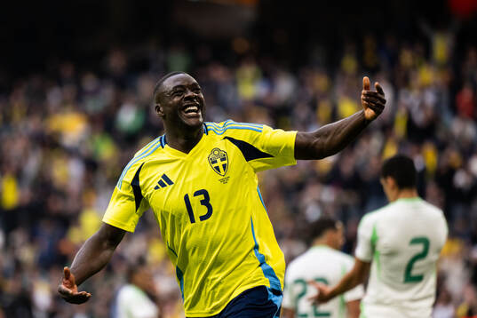 Ken Sema of Sweden celebrates