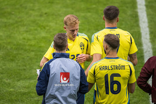 Hugo Larsson, Emil Holm and Jesper Karlström of Sweden