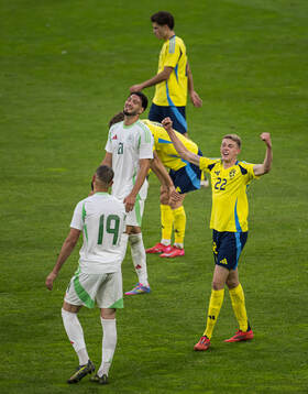 Alexander Bernhardsson of Sweden celebrating
