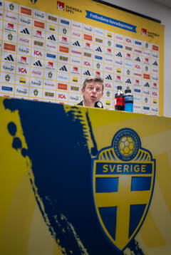 Head coach Jon Dahl Tomasson of Sweden