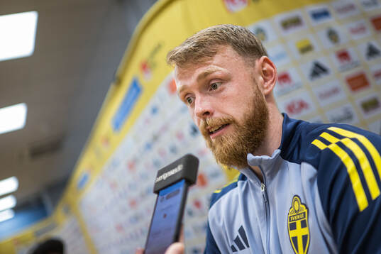 Goalkeeper Viktor Johansson of Sweden