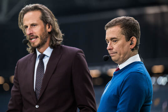 Jonas Olsson and Erik Niva of Swedish broadcaster Viaplay