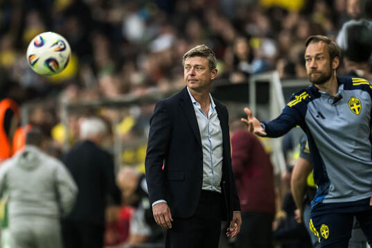 Head coach Jon Dahl Tomasson of Sweden