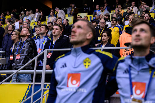 Dejan Kulusevski and Viktor Gyökeres in the stands