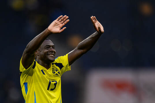 Ken Sema of Sweden celebrates