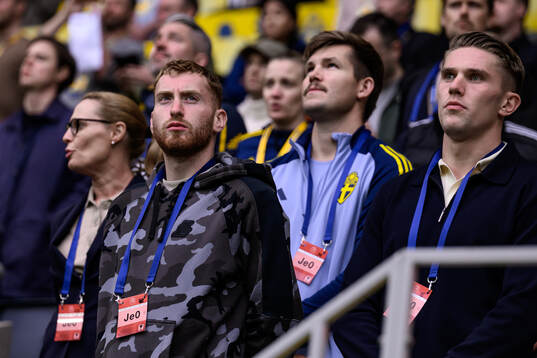 Dejan Kulusevski and Viktor Gyökeres in the stands