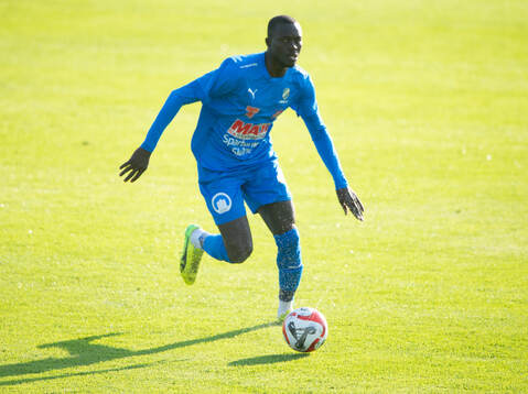 Nosabys Mohammed Mbye i matchen i division 2 mellan IFK