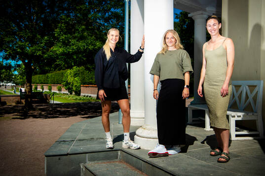 Malmö FFs Ellen Löfqvist, Tuva Skoog och Moa Öhman