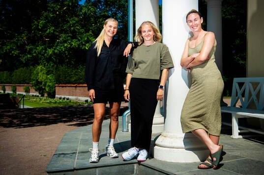 Malmö FFs Ellen Löfqvist, Tuva Skoog och Moa Öhman