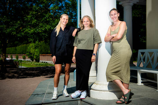 Malmö FFs Ellen Löfqvist, Tuva Skoog och Moa Öhman