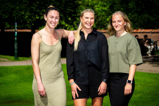 Malmö FFs Moa Öhman, Ellen Löfqvist och Tuva Skoog