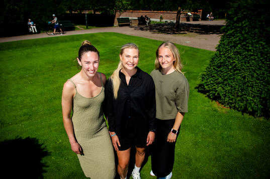 Malmö FFs Moa Öhman, Ellen Löfqvist och Tuva Skoog