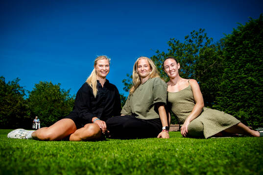 Malmö FFs Ellen Löfqvist, Tuva Skoog och Moa Öhman