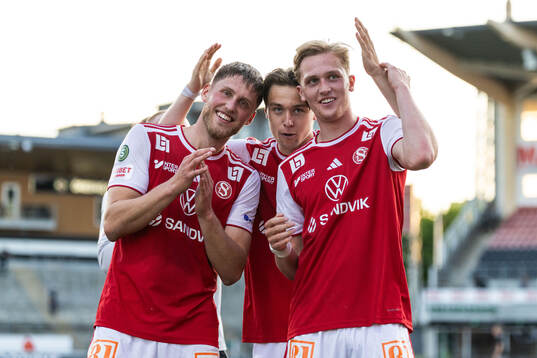 Sandvikens IFs Emil Engqvist, Oscar Sjöstrand och Olle
