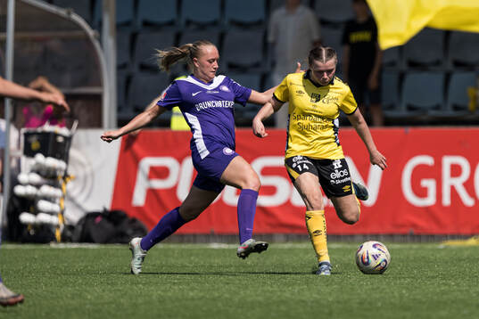Jitexs Malin Sipiläinen och Elfsborgs Elin Flakberg
