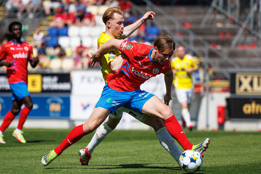 Falkenbergs Linus Borgström och Helsingborgs Simon