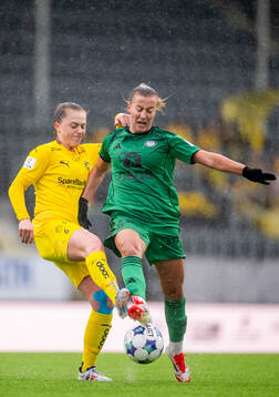 Kristina Borgenhaug Brudvik of Bodø/Glimt and Stine Nybø