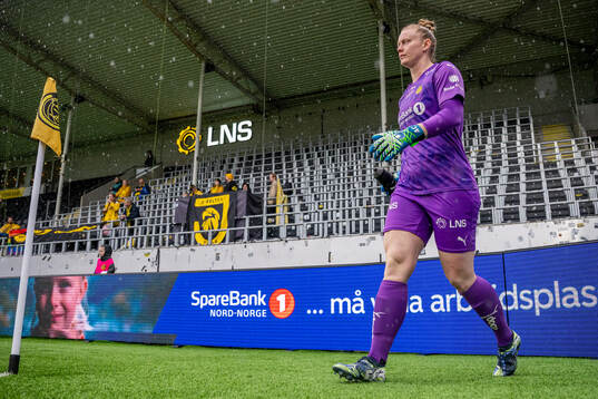 Goalkeeper Aubrei Corder of Bodø/Glimt at half-time
