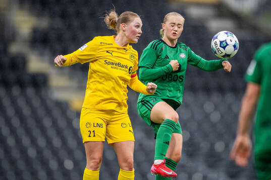 Synne Fredriksen Moe of Bodø/Glimt and Tomine Enger of