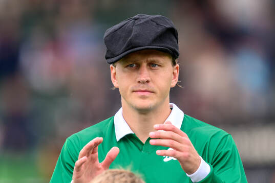 Varbergs Jesper Jonasson Westermark  vid lineup