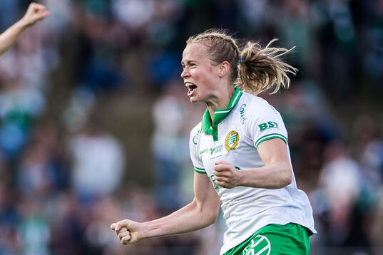 Hammarbys Julie Blakstad jublar
