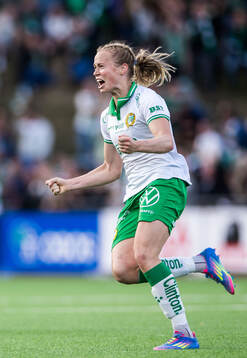 Hammarbys Julie Blakstad jublar