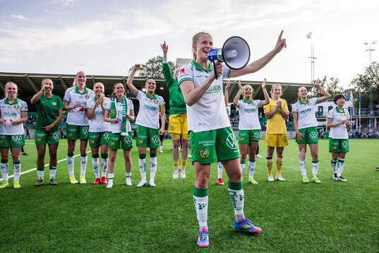 Hammarbys Julie Blakstad jublar