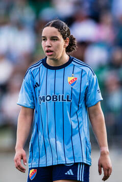 uDjurgårdens Camille Ashe nder fotbollsmatchen i