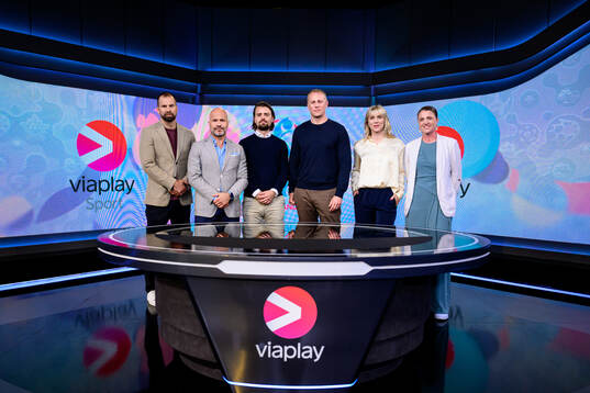 Viaplays Pär Lagerström, Claes Andersson, Axel Olsson,