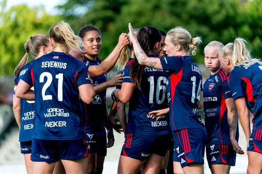 Rosengårds spelare jublar