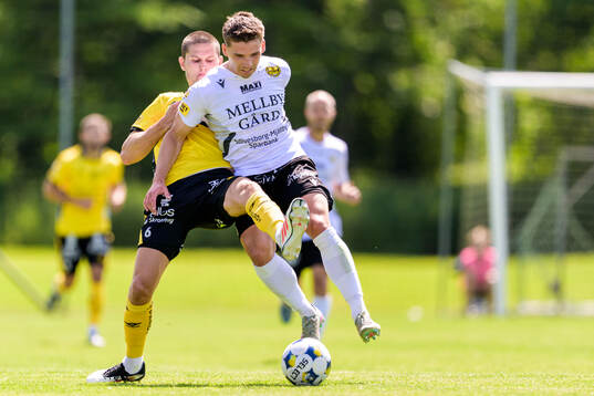Elfsborgs Rasmus Wikström och Mjällbys Timo Stavitski