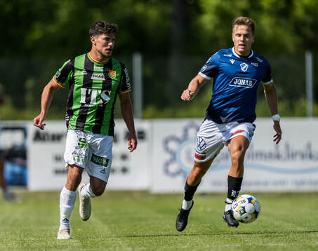 GAISs William Milovanovic och Halmstads Niilo Mäenpää