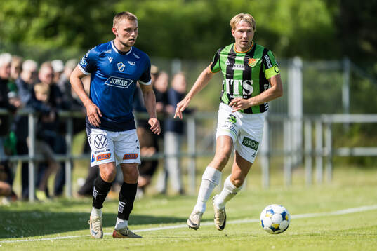 Halmstads Pawel Chrupalla och GAISs August Wängberg