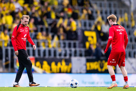 Mads Berg Sande of Brann warms up