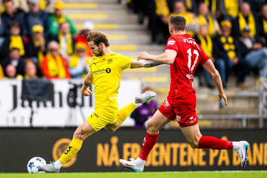 Ole Didrik Blomberg of Bodø/Glimt scores the 1-0 goal