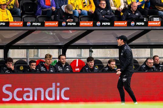 Freyr Alexandersson, head coach of Brann, reacts