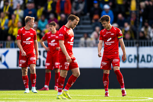Felix Horn Myhre of Brann looks dejected