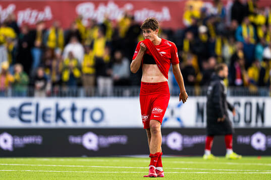 Eivind Helland of Brann looks dejected