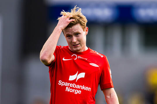 Markus Haaland of Brann looks dejected