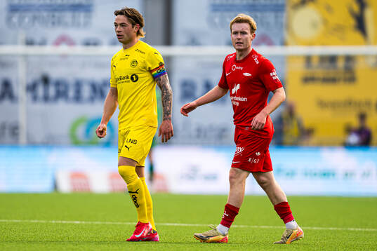 Patrick Berg of Bodø/Glimt and Markus Haaland of Brann