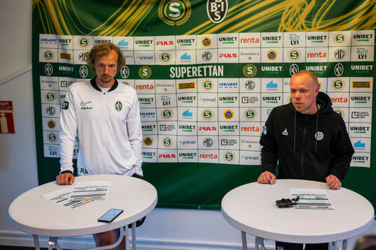 Landskronas tränare Robin Asterhed och Örebros