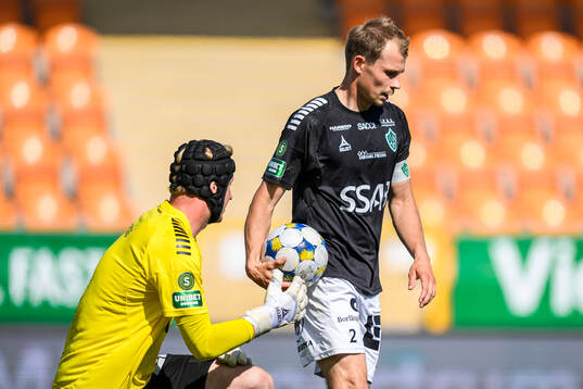 Brages målvakt Viktor Frodig och Alexander Zetterström