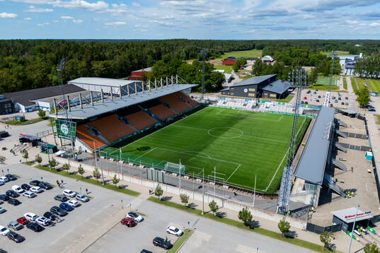 Drönarvy över Hitachi Energy Arena