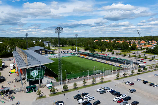 Drönarvy över Hitachi Energy Arena