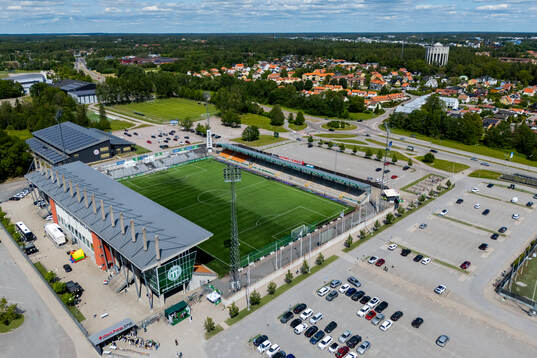 Drönarvy över Hitachi Energy Arena