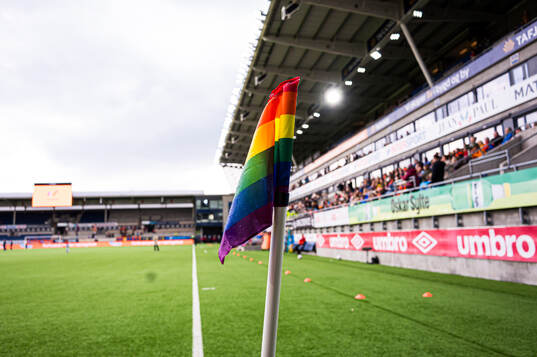 A rainbow flag at Color Line Stadion