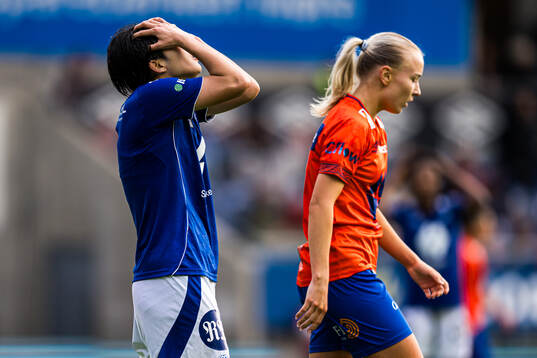 Yugyeong Jeon of Molde looks dejected