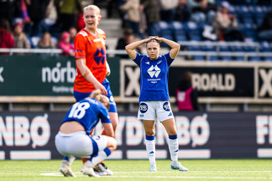 Marie Rekdal Johannsdottir of Molde looks dejected