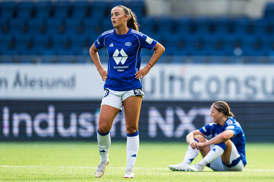 Emma Sæther of Molde looks dejected