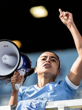 Malmö FFs Ines Belloumou jublar